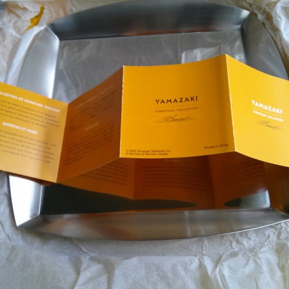 Yamazaki Signature Collection 18/10 Stainless Steel Snack Tray (3 glass inserts) - Picture 14 of 15